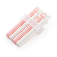 食品封口夹出料嘴袋子洗衣粉袋密封夹出料密封盖零食防潮夹封口器|粉白[8个]