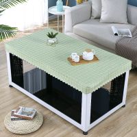 烤火罩长方形防水皮罩茶几桌布防油防烫取暖电炉罩电暖炉防尘罩套|格子绿 75*75cmPU皮盖