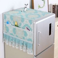 冰箱盖布防水冰箱罩单开门双开门微波炉洗衣机罩万能盖巾防尘罩帘|凤尾蓝 微波炉(盖巾35*100左右)