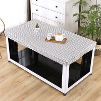 烤火罩长方形防水皮罩茶几桌布防油防烫取暖电炉罩电暖炉防尘罩套|斜纹小格子米 90*90PU皮盖