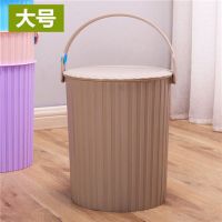水桶凳塑料加厚可坐家用钓鱼桶手提洗澡篮洗衣桶幼儿园收纳桶带盖|大号灰色(30cm高)