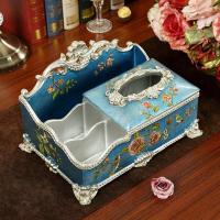 欧式复古抽纸盒创意客厅家用卧室多功能纸巾盒美式茶几遥控收纳盒|稻穗纸巾盒