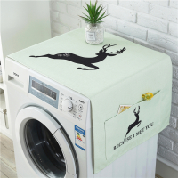 滚筒洗衣机罩盖布单开门冰箱防尘罩防水盖巾微波炉北欧床|防尘防晒--北欧小鹿 55*140冰箱、洗衣机通用升级防水