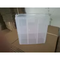 大号多层透明胶带储物整理箱乐高积木玩具收纳箱指甲油公章收纳盒|指甲油收纳盒(二层一盖) 指甲油收纳盒(加厚加高款)