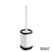 马桶刷无死角长柄软毛洗厕所刷子挂墙式家用神器卫生间清洁套装|白色落地款