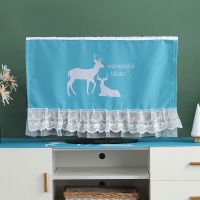 55寸液晶电视罩开机不取32寸坐式电视蕾丝套子60电视机罩圈防尘布|浪漫小鹿 52寸