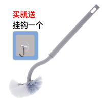 日式马桶刷子无死角家用软毛长柄厕所刷卫生间清洁用品清洗马桶刷|S灰色杆马桶刷+挂钩