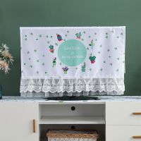 55寸液晶电视罩开机不取32寸坐式电视蕾丝套子60电视机罩圈防尘布|可爱仙人掌 42寸