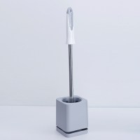 创意马桶刷无死角洗厕所刷子长柄软毛挂墙式家用卫生间清洁套装|灰色(加长版)