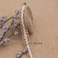 装饰麻绳 绳子手工diy棉麻材料花边复古装修工艺品编织宽扁麻织带|c7型号10米