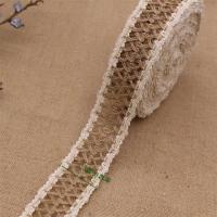 装饰麻绳 绳子手工diy棉麻材料花边复古装修工艺品编织宽扁麻织带|E8型号10米