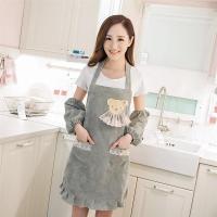 韩版时尚围裙防水防油美甲工作服厨房咖啡厅可爱公主做饭成人女