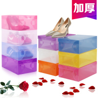 加厚塑料翻盖鞋盒透明男女鞋子 收纳盒