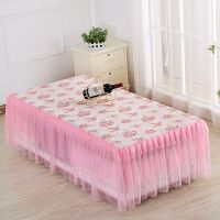 客厅茶几桌布餐桌台布床头柜防尘罩子蕾丝多用盖巾布艺茶几套欧式|粉纱花语 130*65*40
