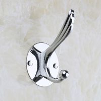 全实心不锈钢衣钩衣帽钩单个挂钩挂衣钩壁挂钩衣服单钩|凤珠圆形[6个装] 打孔上螺丝款式