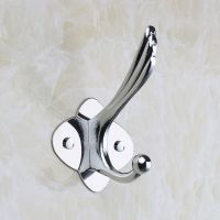 全实心不锈钢衣钩衣帽钩单个挂钩挂衣钩壁挂钩衣服单钩|凤珠梅花[6个装] 打孔上螺丝款式