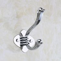 全实心不锈钢衣钩衣帽钩单个挂钩挂衣钩壁挂钩衣服单钩|龙珠梅花[6个装] 打孔上螺丝款式