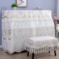 典雅大气韩式加厚钢琴罩欧式钢琴全罩布艺中开钢琴套防尘罩凳罩|罗兰茶色 常规琴罩+双人凳套