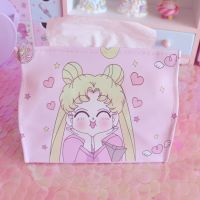 日系可爱美少女pu皮革纸巾套家用抽纸收纳盒纸巾盒子软妹卧室用品