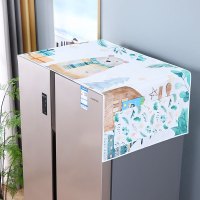 冰箱防尘罩棉麻双开门滚筒布单保护顶防水防晒洗衣机盖布多用|防水防尘--熊大 35*95微波炉/烤箱通用