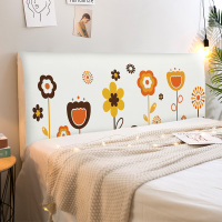 床头套罩全包简约床头靠背保护套实木板皮床软包万能防尘罩|朵朵开222 高度50-65*长度120cm(通用)