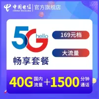 中国电信湖南电信全国流量畅享169元档（5G）电话卡手机卡流量卡