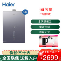 海尔(Haier)16升燃气热水器天然气水伺服恒温双增压零冷水抑垢净水洗全彩晶屏JSQ30-16WN9S(12T)U1