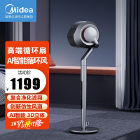 美的(Midea)[北斗净界]AI智感温空气循环扇3D立体摇头电风扇APP操控变频无叶净化扇FGD24UQR