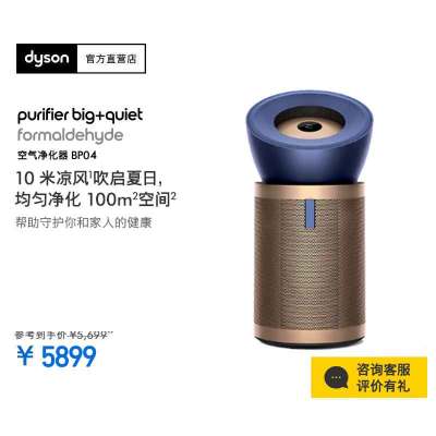 戴森(DYSON)BP04空气净化器旗舰款 大面积净化分解甲醛 输出洁净空气 五重传感器监测系统 [蓝金色]