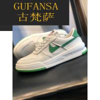 GUFANSA法国奢侈品牌 欧洲上流名士高端品牌欧洲站男鞋2021年新款潮牌真皮小白鞋哆啦A梦空军一号休闲板鞋秋
