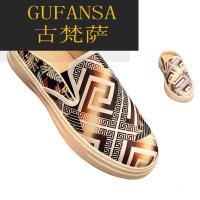 GUFANSA法国奢侈品牌 欧洲上流名士高端品牌联名利登阿玛尼半拖鞋男士外穿包头拖鞋无后跟凉拖懒人一脚蹬休闲
