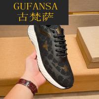 GUFANSA法国奢侈品牌 欧洲上流名士高端品牌老爹鞋男2022新款透气跑步运动鞋白色小蜜蜂韩版休闲男鞋潮流