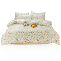 LKKLILY家纺 田园风碎花四件套软妹少女心公主风全棉纯棉1.8m床双人床单被罩床笠简约现代小清新网红同款新款床上用品