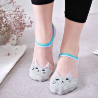船袜夏季薄款女士水晶丝袜透明玻璃丝袜女船袜短袜