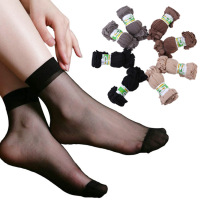 短丝袜短袜夏季袜子女水晶袜丝袜黑色肉色短袜子
