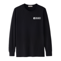 新款男士纯棉长袖休闲宽松肥佬运动青少年秋衣 加肥加大码t恤打底