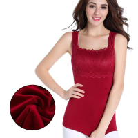 保暖内衣女加绒加厚双层超柔托胸抹胸保暖背心打底修身马甲