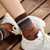 1-3双堆堆袜女韩版金银丝春秋冬季中筒袜子女ins潮学生长筒袜日系