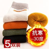 袜子女冬季加绒加厚日系毛圈袜秋冬中筒长袜ins潮毛巾月子女士袜