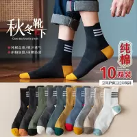 新款袜子男士纯棉中筒秋冬款防臭吸汗百搭长筒袜ins潮袜