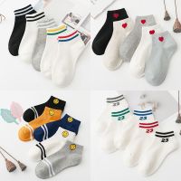 5-10双袜子女韩版短袜可爱学生夏季短筒薄款船袜隐形浅口百搭低腰