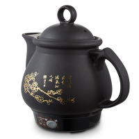 oudim欧点煎药壶养生壶全自动陶瓷中药壶熬药锅药膳煲家用中药锅 3L BST-300P 黑色