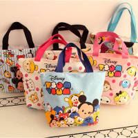 可爱拉链小拎包 饭盒包 妈咪小包 帆布便当小包