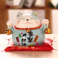 招财猫小摆件陶瓷创意礼品家居装饰日本存钱罐客厅店铺开业发财猫