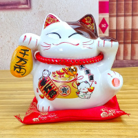 陶瓷发财猫招财猫摆件储蓄罐家居存钱罐办公室小号开业乔迁礼品
