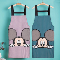 防水防油可擦手围裙日系可爱卡通时尚家用厨房工作服男女定制LOGO