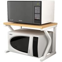 微波炉架简约双层置物架子2层收纳架烤箱储物简易落地架厨房用品简约现活日用家居百货