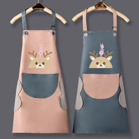 厨房防水放油围裙女时尚家用可爱日系韩版裙子大人工作服男士定制
