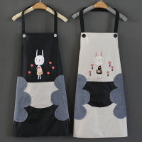 厨房围裙韩版时尚防水防油女工作服可爱做饭家用定制logo印字围腰
