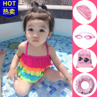 儿童泳衣女4连体可爱女童泳衣小童韩国女孩1-2-3岁宝宝泳衣婴幼儿